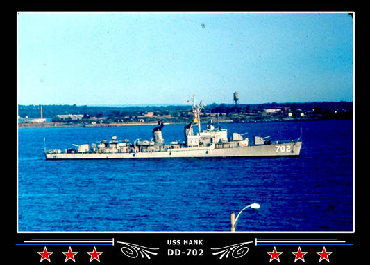 USS Hank DD-702 Canvas Photo Print