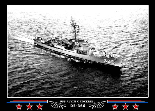 USS Alvin C Cockrell DE-366 Canvas Photo Print