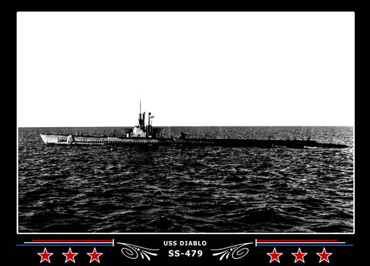 USS Diablo SS-479 Canvas Photo Print