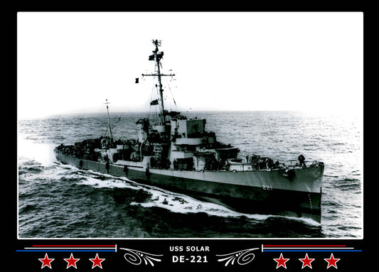 USS Solar DE-221 Canvas Photo Print