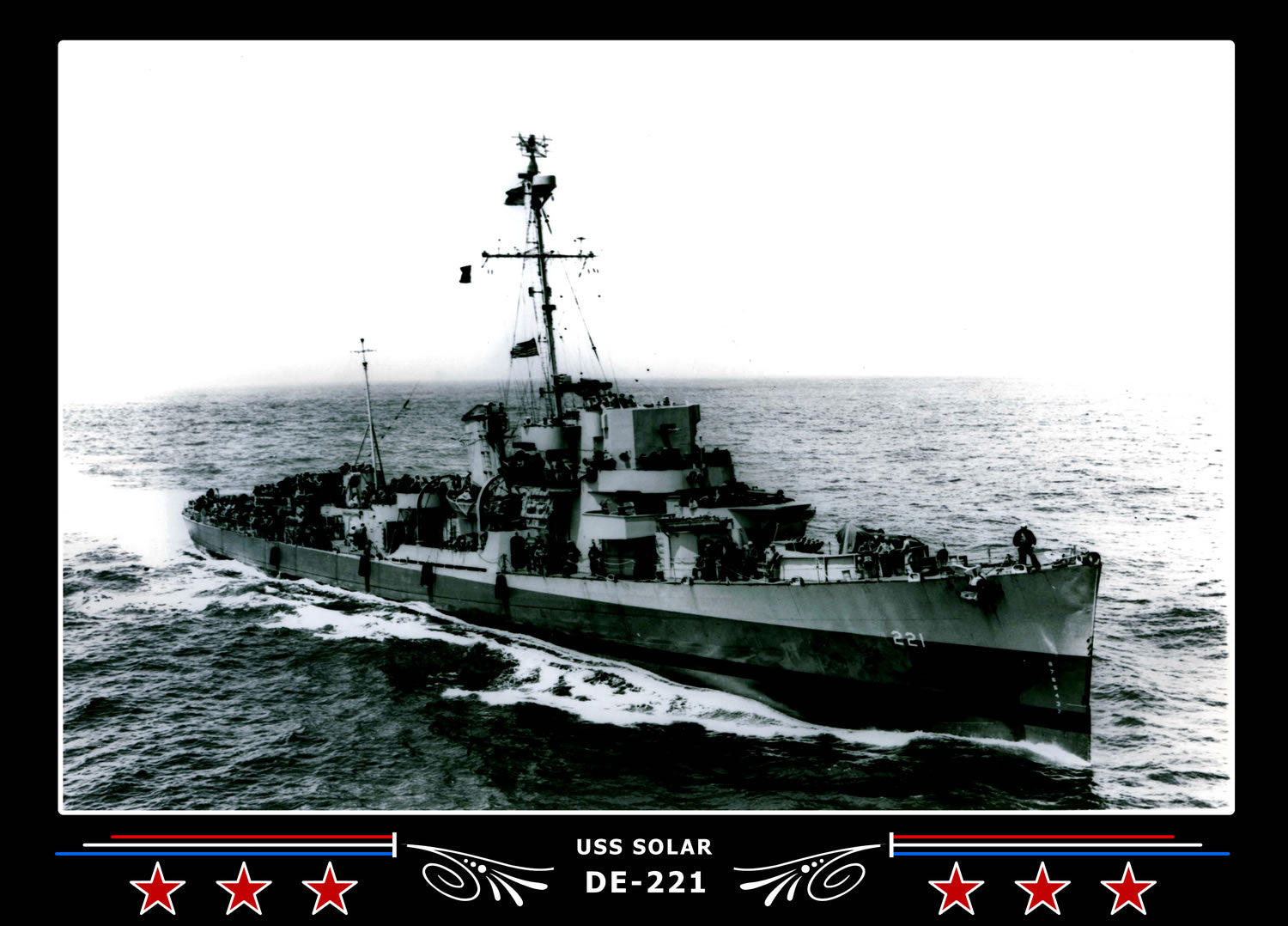 USS Solar DE-221 Canvas Photo Print