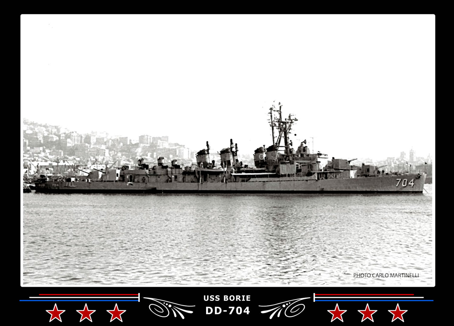 USS Borie DD-704 Canvas Photo Print