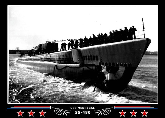 USS Medregal SS-480 Canvas Photo Print
