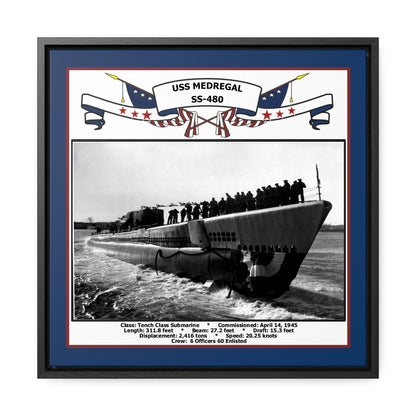 USS Medregal SS-480 Navy Floating Frame Photo Front View
