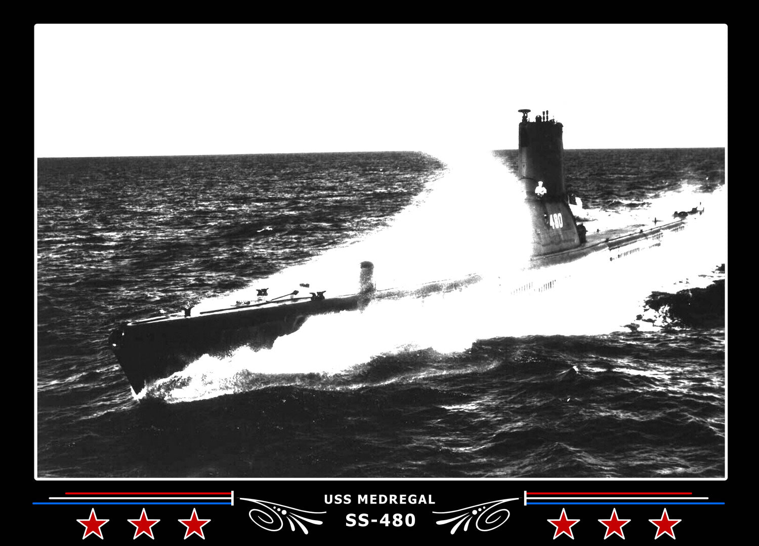USS Medregal SS-480 Canvas Photo Print