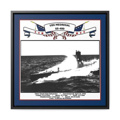USS Medregal SS-480 Navy Floating Frame Photo Front View