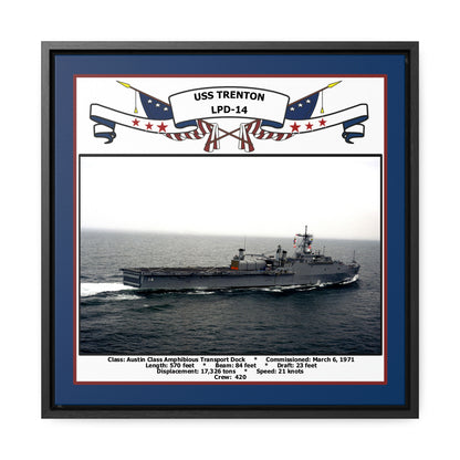 USS Trenton LPD-14 Navy Floating Frame Photo Front View