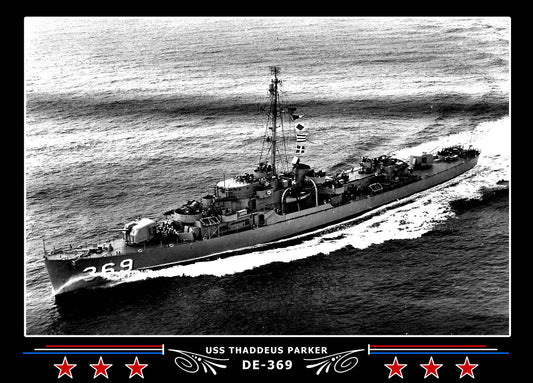 USS Thaddeus Parker DE-369 Canvas Photo Print