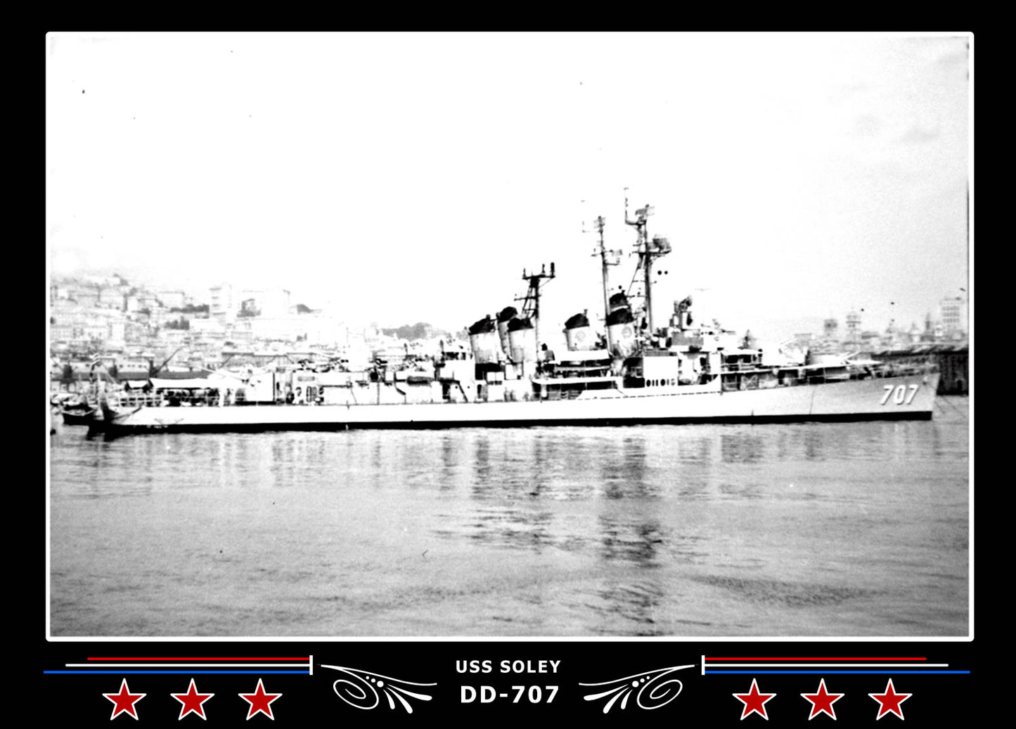 USS Soley DD-707 Canvas Photo Print