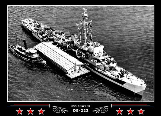 USS Fowler DE-222 Canvas Photo Print