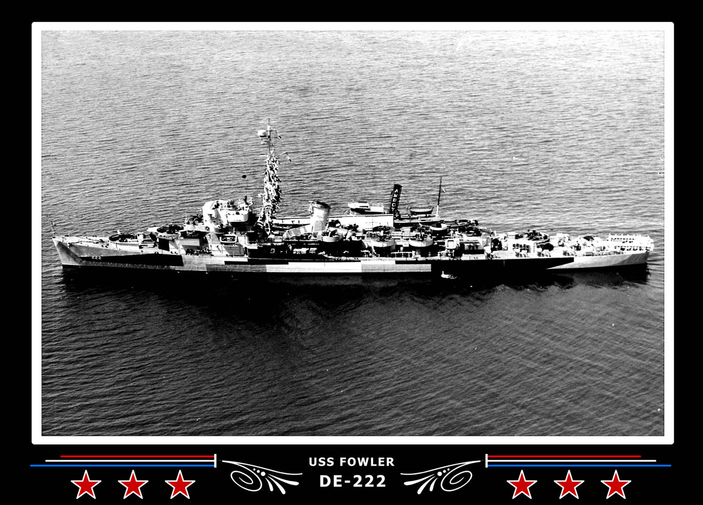 USS Fowler DE-222 Canvas Photo Print