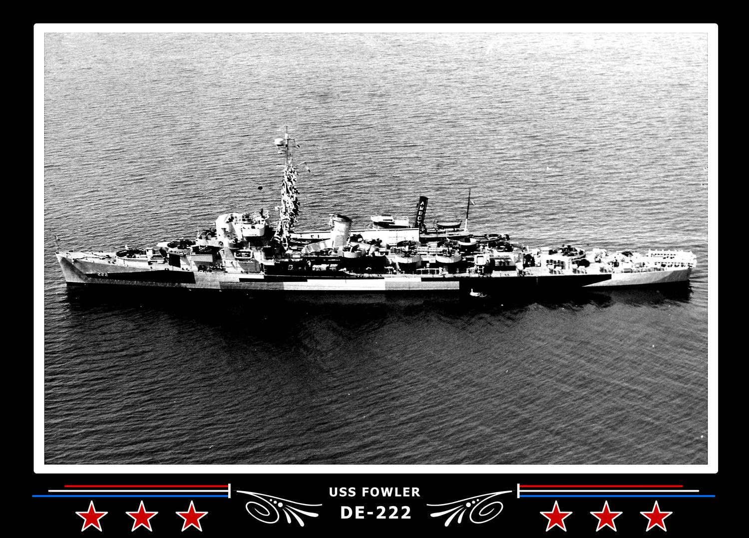 USS Fowler DE-222 Canvas Photo Print