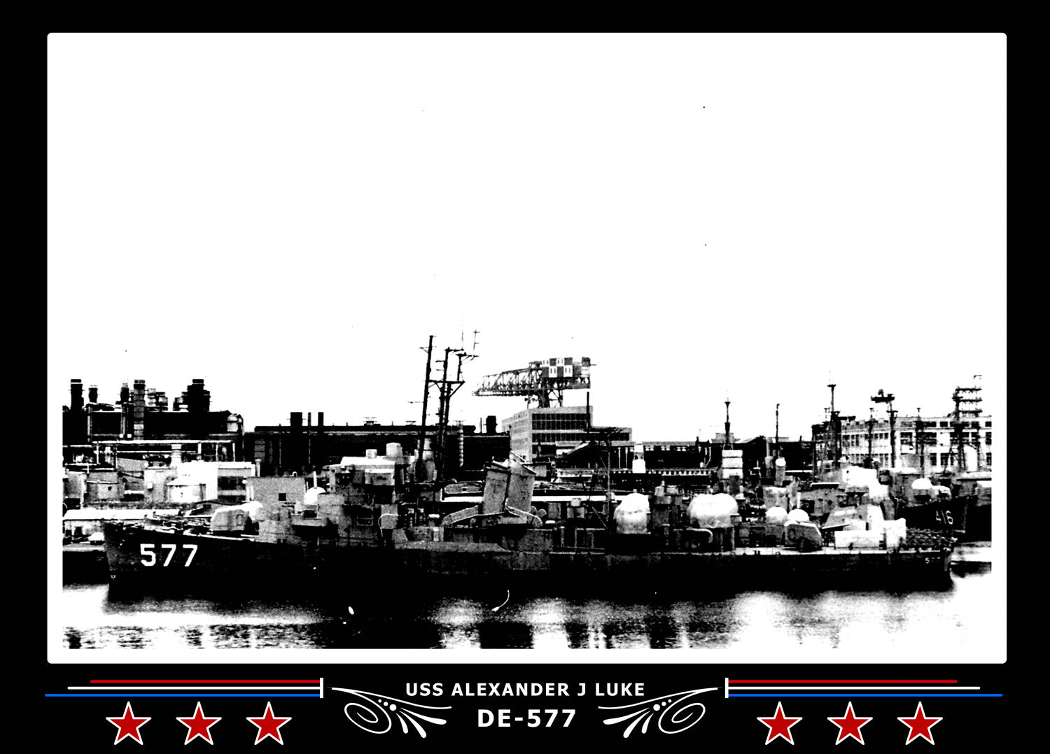 USS Alexander J Luke DE-577 Canvas Photo Print