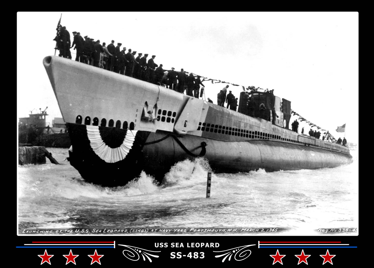 USS Sea Leopard SS-483 Canvas Photo Print