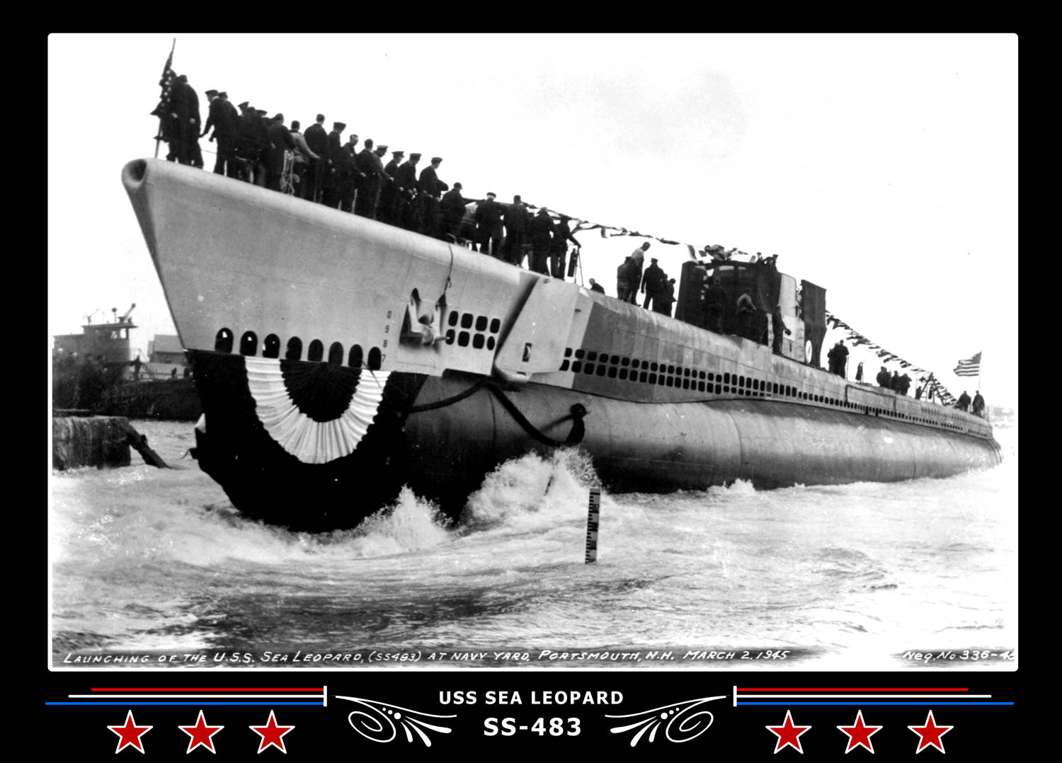 USS Sea Leopard SS-483 Canvas Photo Print