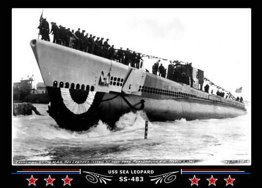 USS Sea Leopard SS-483 Canvas Photo Print