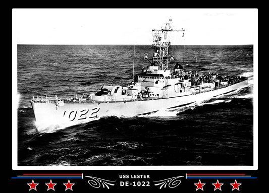 USS Lester DE-1022 Canvas Photo Print