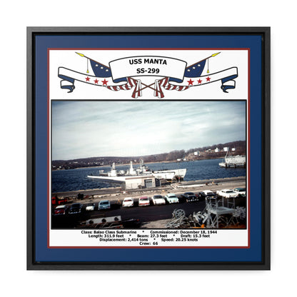 USS Manta SS-299 Navy Floating Frame Photo Front View