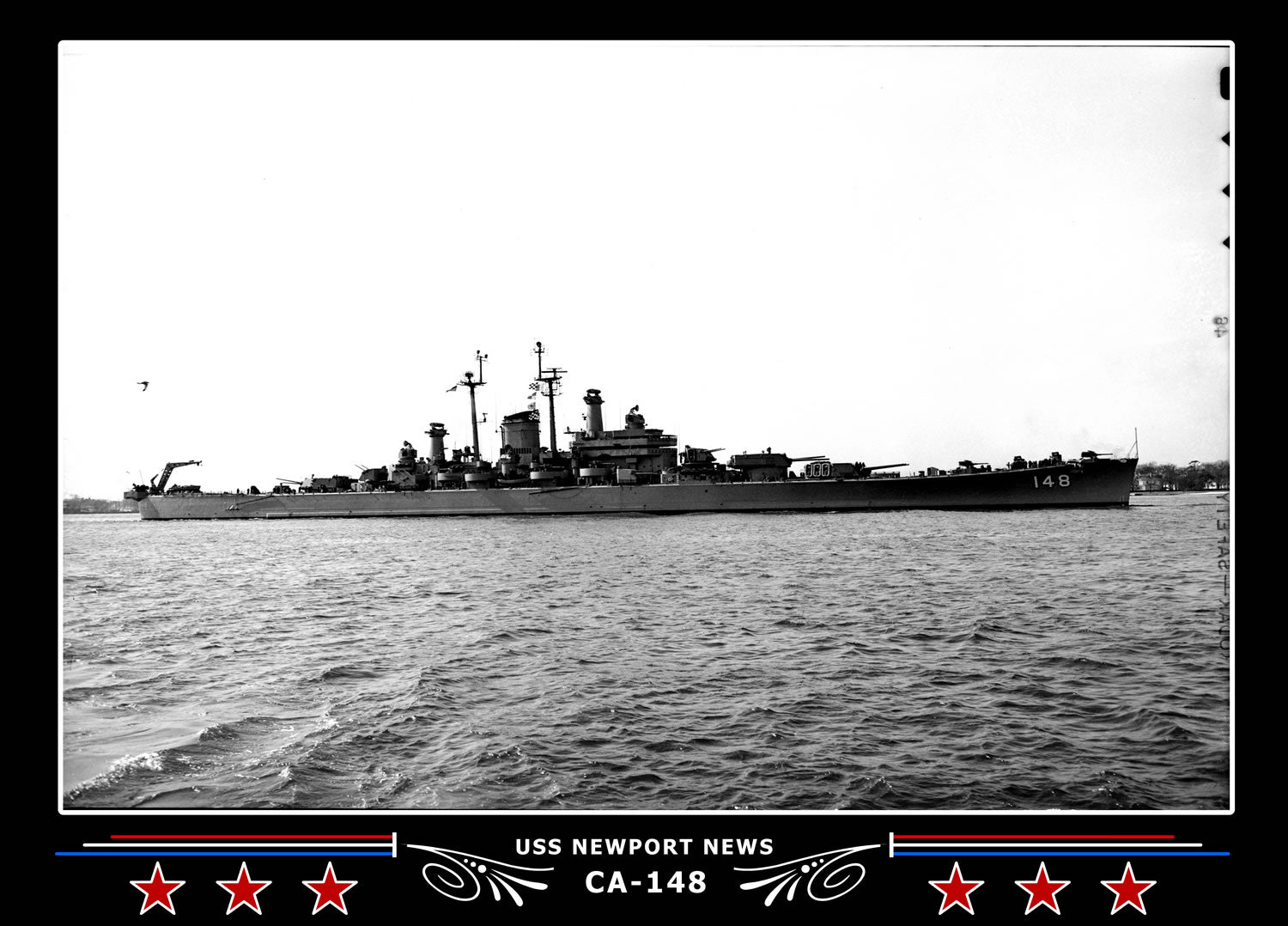USS Newport News CA-148 Canvas Photo Print