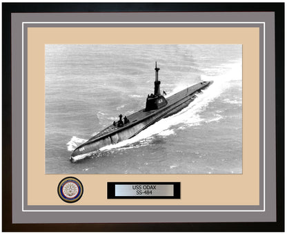 USS Odax SS-484 Framed Navy Ship Photo Grey