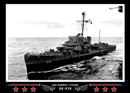 USS Robert I Paine DE-578 Canvas Photo Print