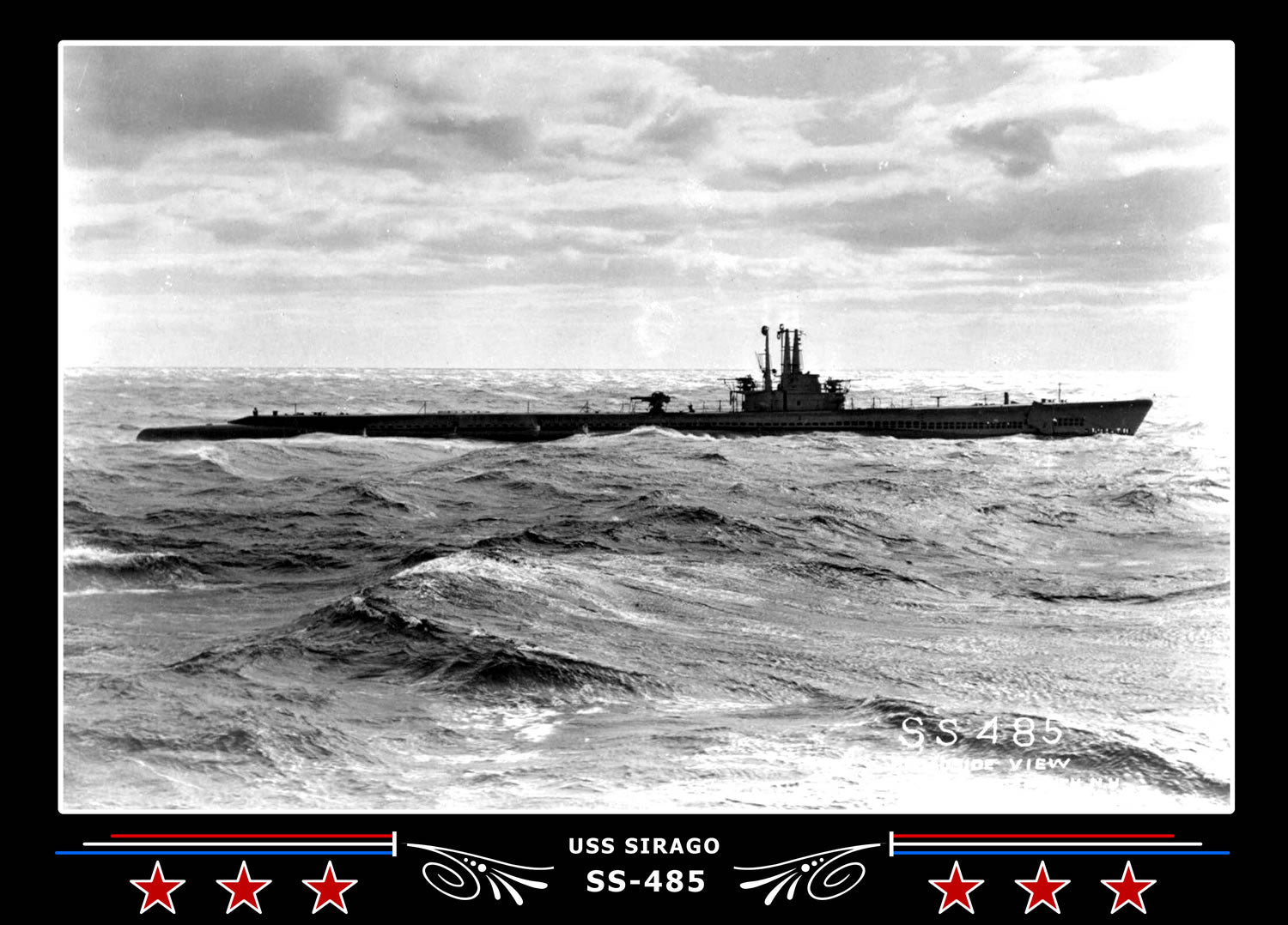 USS Sirago SS-485 Canvas Photo Print
