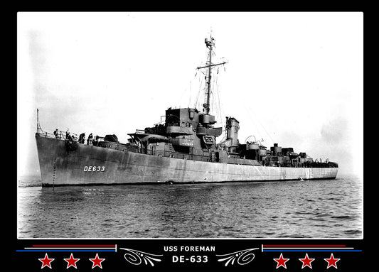 USS Foreman DE-633 Canvas Photo Print