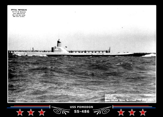 USS Pomodon SS-486 Canvas Photo Print