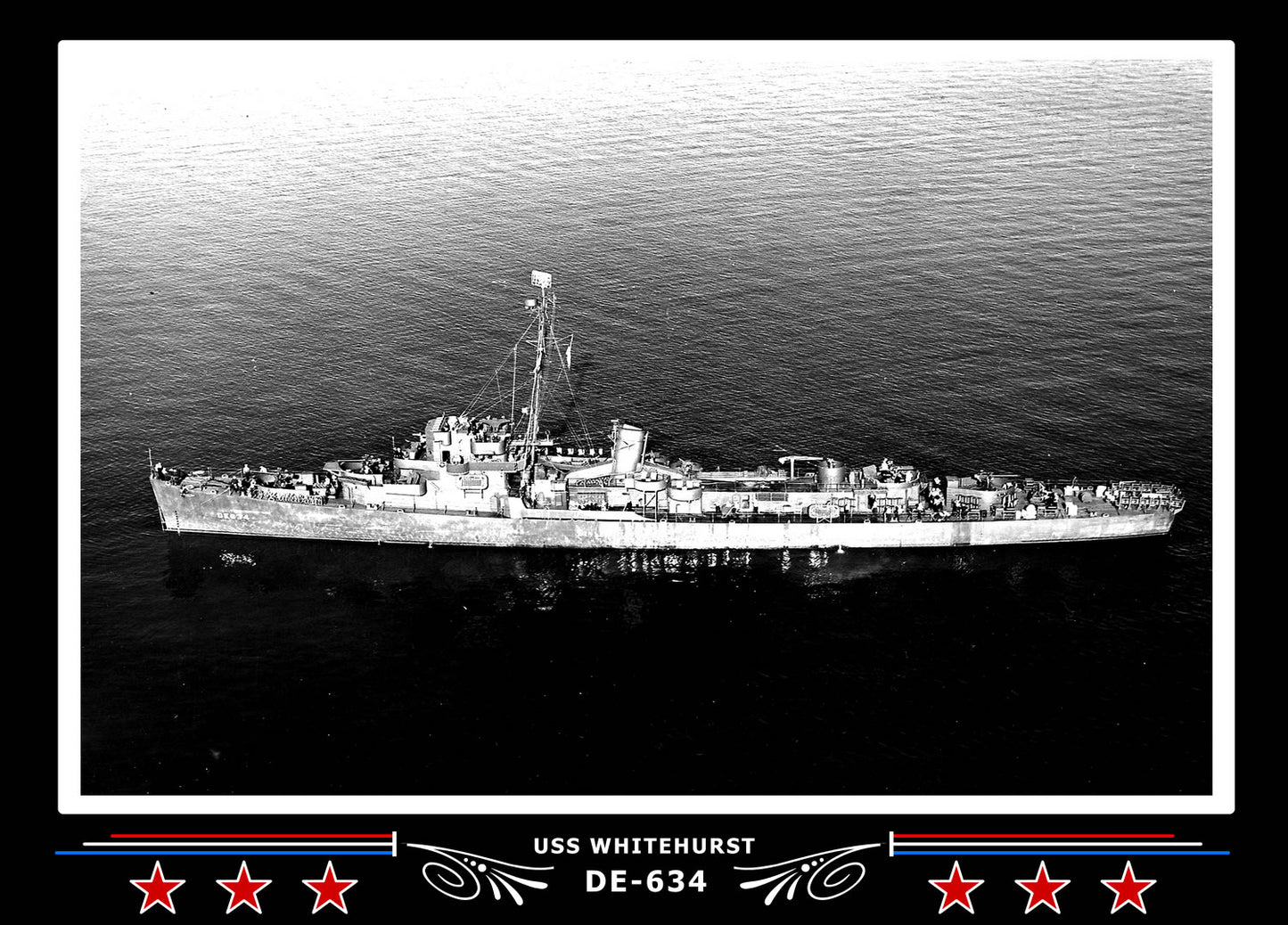 USS Whitehurst DE-634 Canvas Photo Print