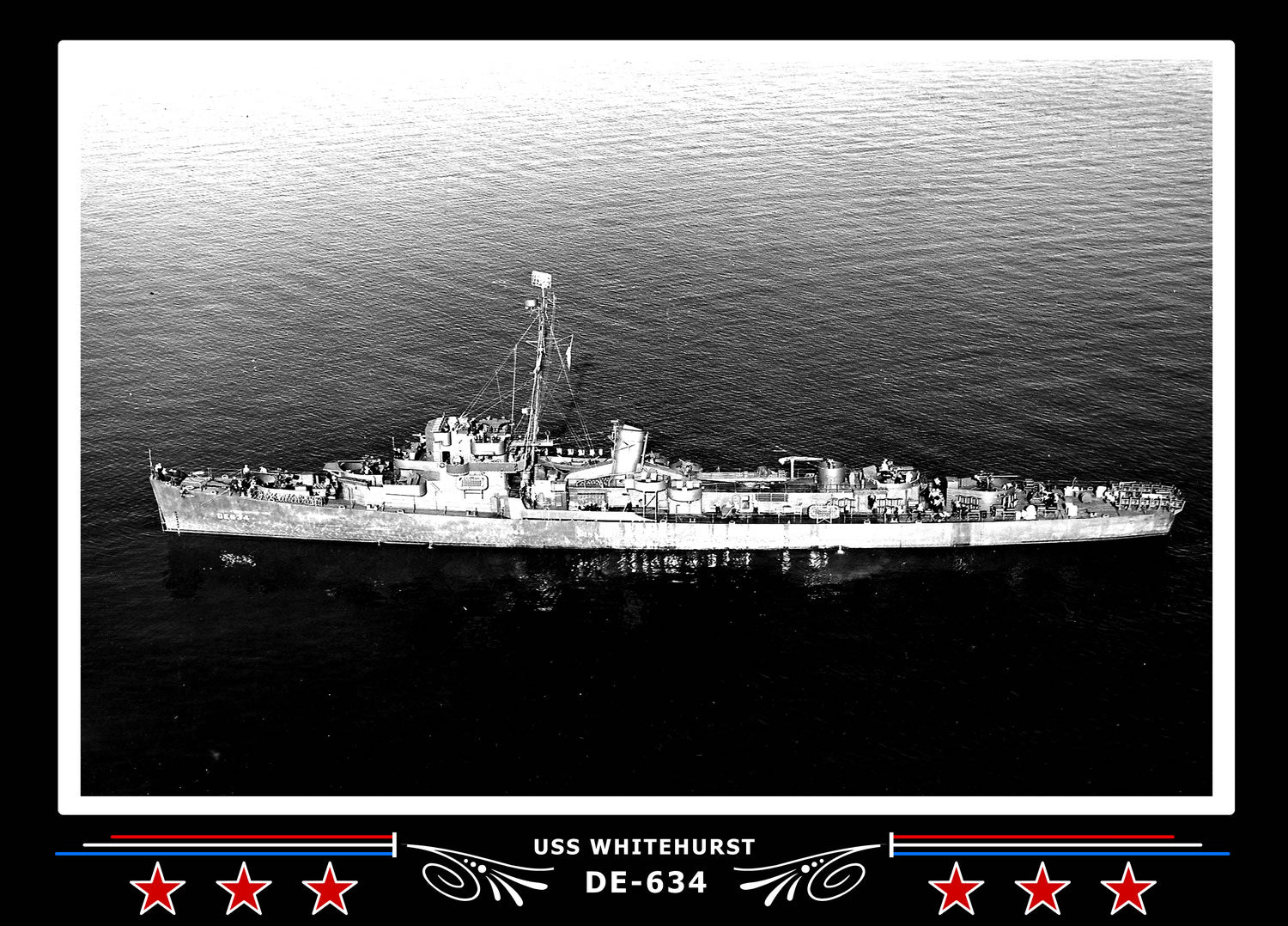 USS Whitehurst DE-634 Canvas Photo Print