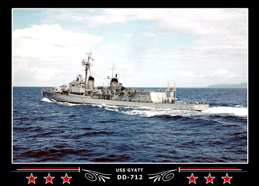 USS Gyatt DD-712 Canvas Photo Print