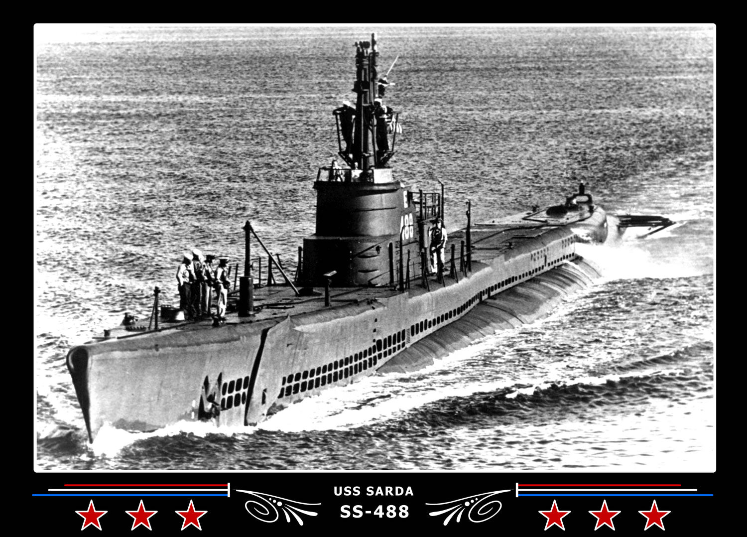 USS Sarda SS-488 Canvas Photo Print