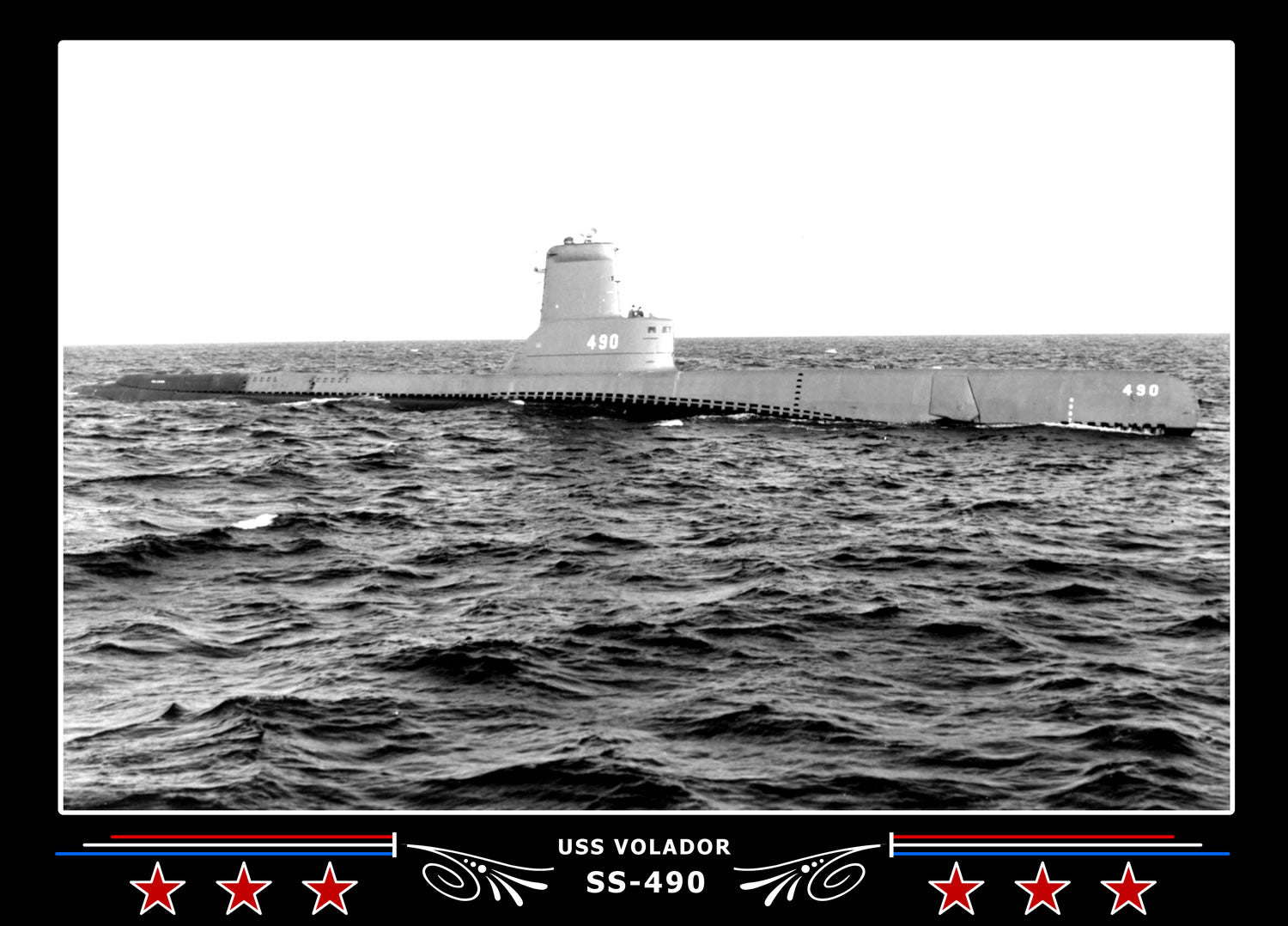 USS Volador SS-490 Canvas Photo Print