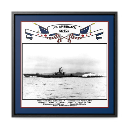 USS Amberjack SS-522 Navy Floating Frame Photo Front View
