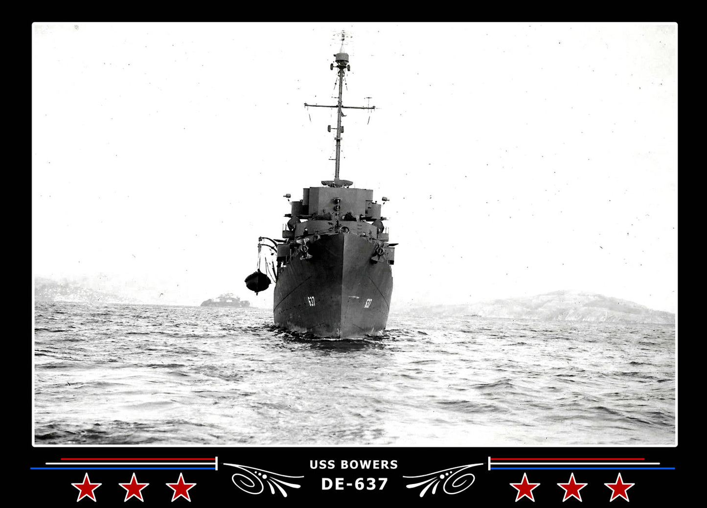 USS Bowers DE-637 Canvas Photo Print