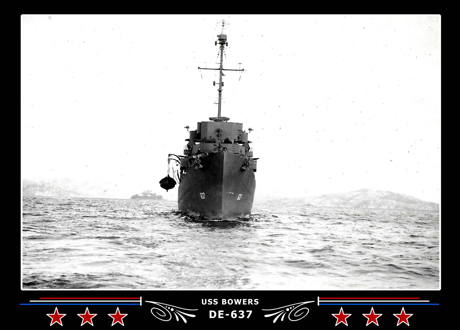 USS Bowers DE-637 Canvas Photo Print