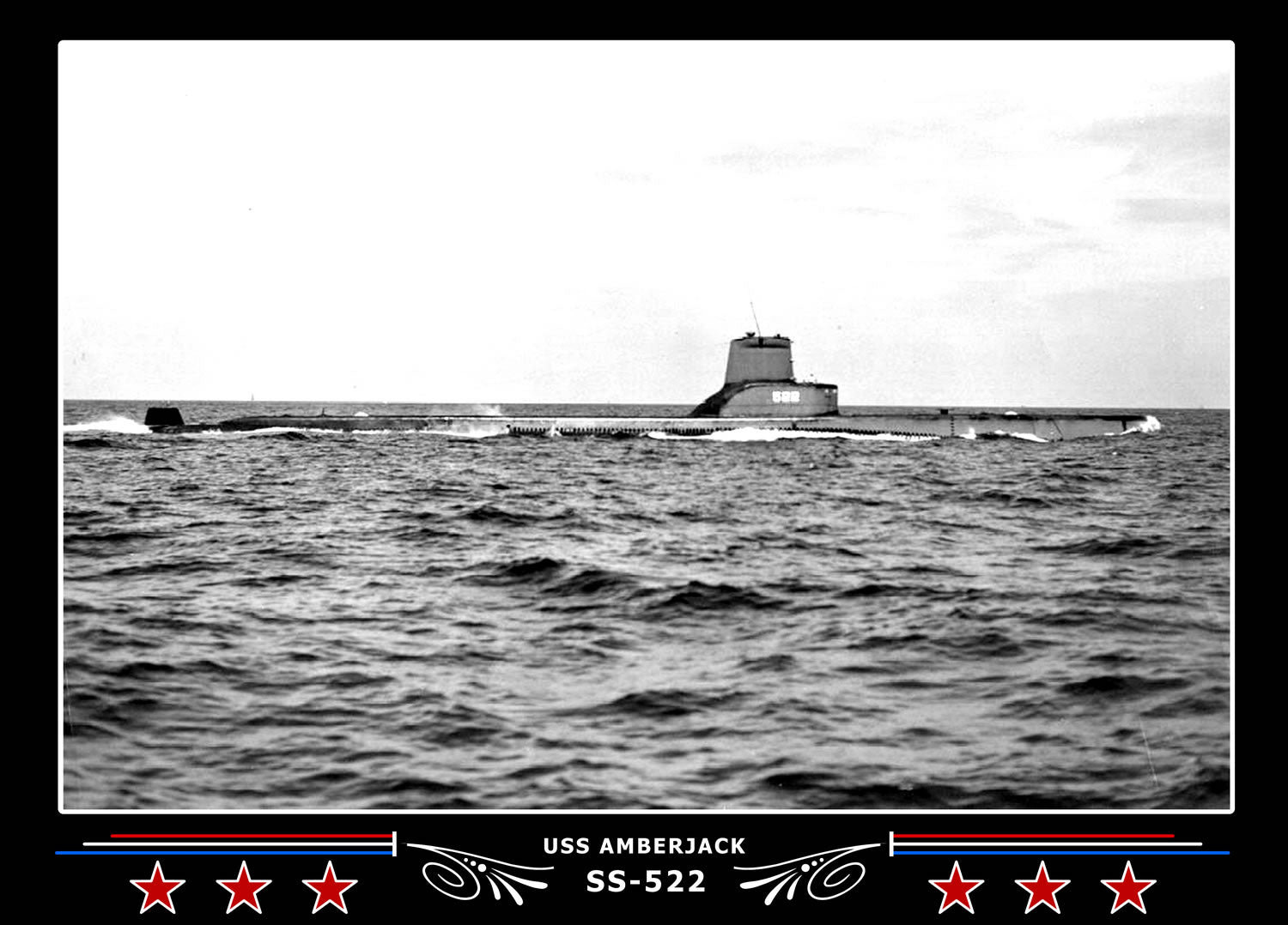 USS Amberjack SS-522 Canvas Photo Print