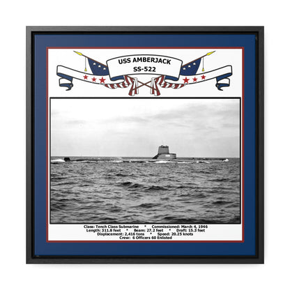 USS Amberjack SS-522 Navy Floating Frame Photo Front View
