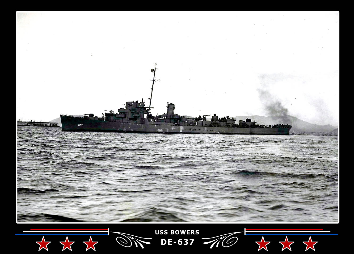 USS Bowers DE-637 Canvas Photo Print