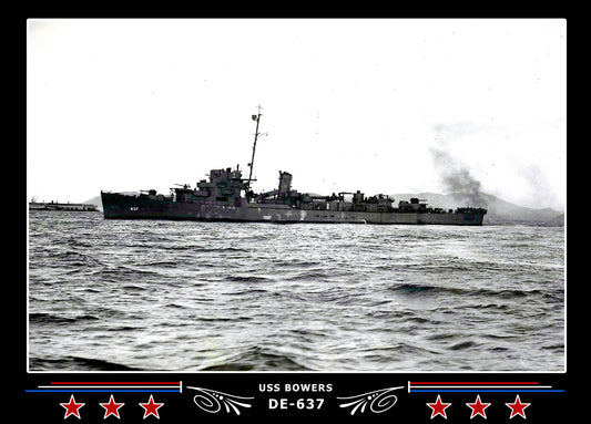 USS Bowers DE-637 Canvas Photo Print