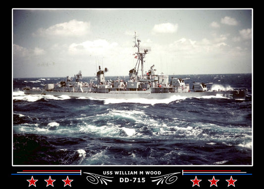 USS William M Wood DD-715 Canvas Photo Print