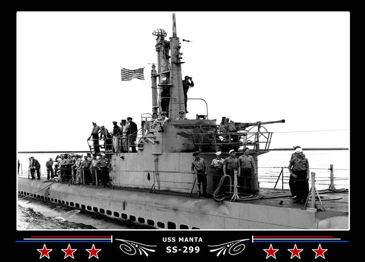 USS Manta SS-299 Canvas Photo Print