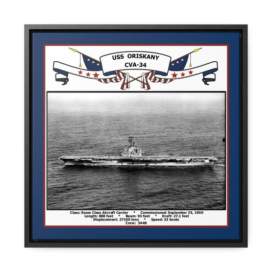 USS Oriskany CVA-34 Navy Floating Frame Photo Front View