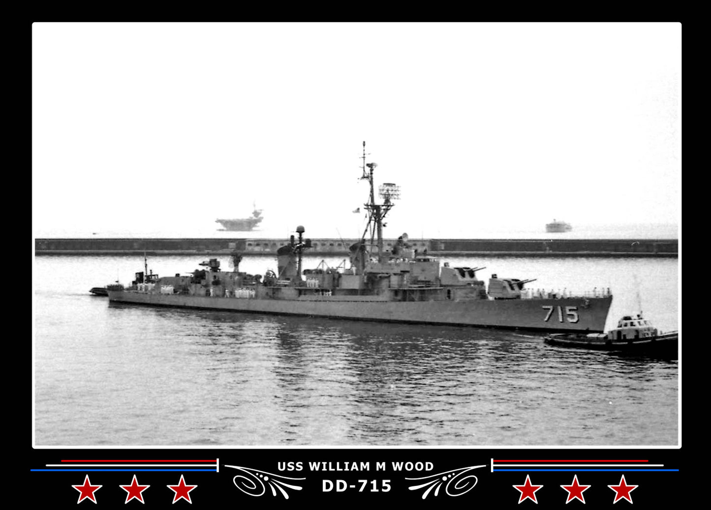 USS William M Wood DD-715 Canvas Photo Print