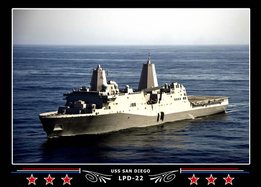 USS San Diego LPD22 Canvas Photo Print