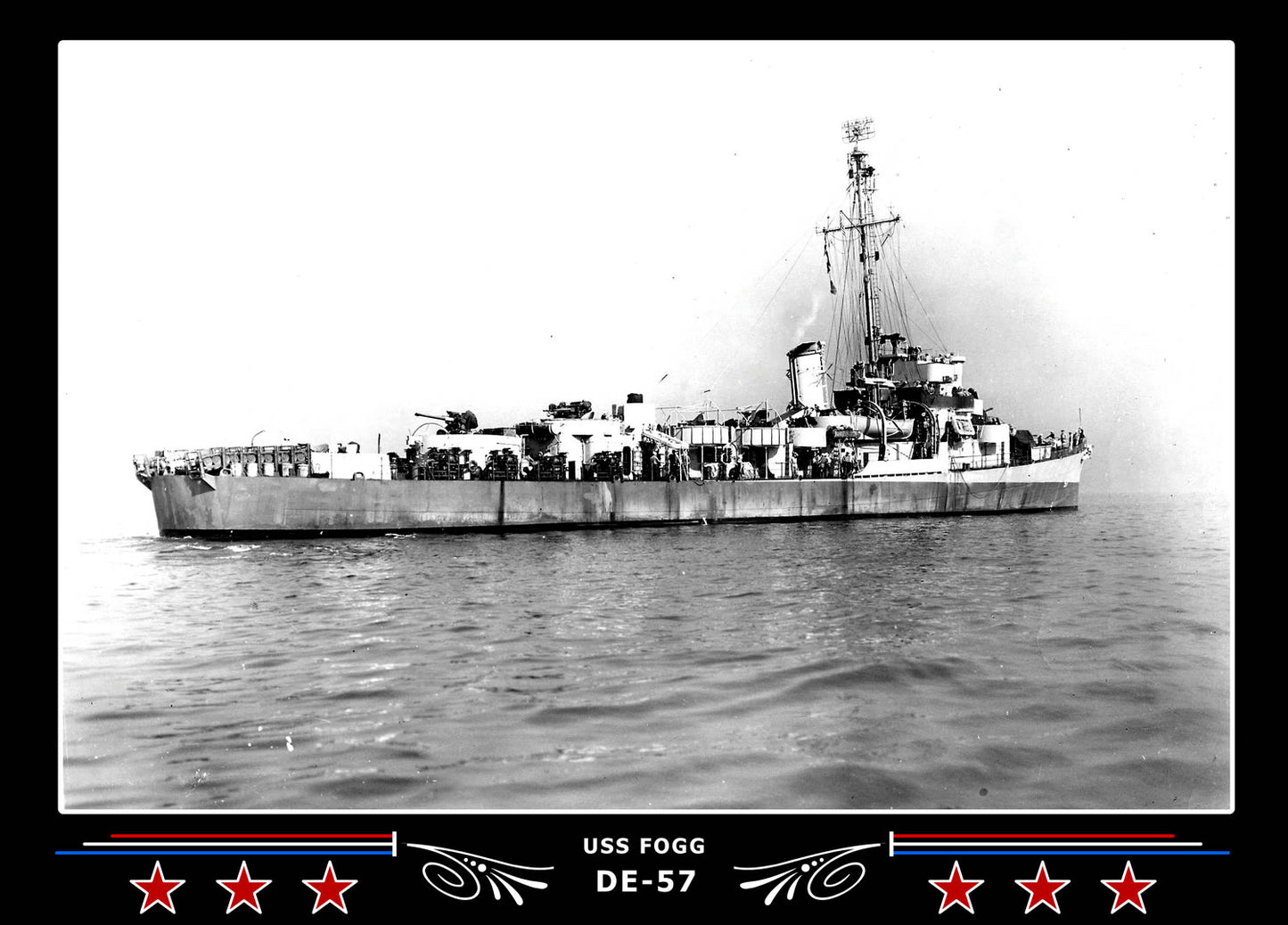 USS Fogg DE-57 Canvas Photo Print