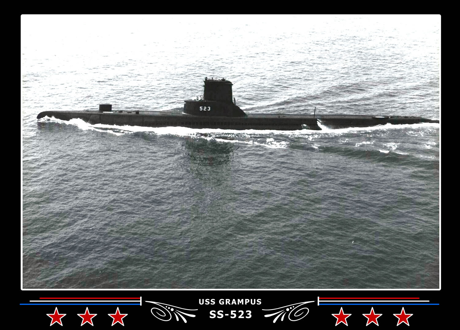 USS Grampus SS-523 Canvas Photo Print