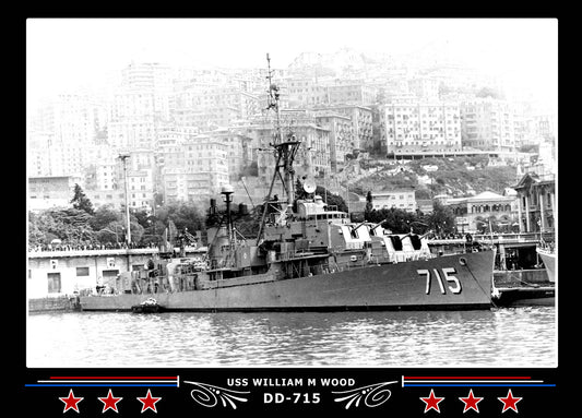 USS William M Wood DD-715 Canvas Photo Print