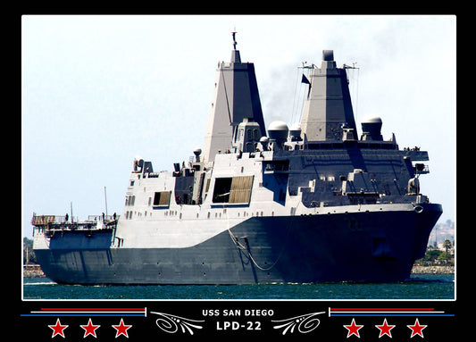 USS San Diego LPD22 Canvas Photo Print