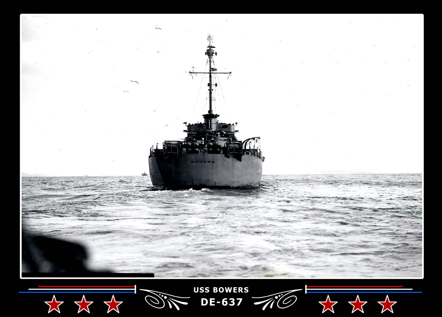 USS Bowers DE-637 Canvas Photo Print